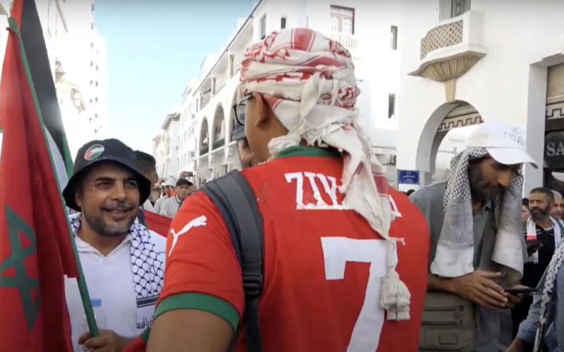 Manifestation Pro Palestinienne Au Maroc Le Maillot De Hakim Ziyech