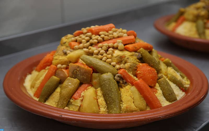 Le Couscous à la Marocaine légumes cuisinés